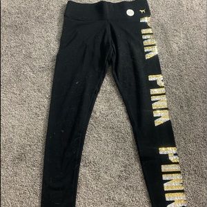 Pink cotton bling legging